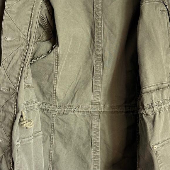 Sam Edelman Utility Jacket Women’s S Army Green Cargo Pockets Military Style - Picture 9 of 9